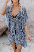 Leopard Ruffle Sleeve Beach Dress Unishe Wholesale