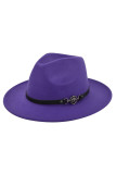 Flat Brim Woolen Jazz Hat with Belt Unishe Wholesale MOQ 3PCS