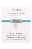 Teacher's Bracelets With Card MOQ 5PCS