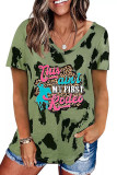 This Ain't My First Rodeo Leopard Printed Casual Loose Short Sleeve T-shirt