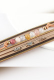 Stones and Beads Leather Bracelet MOQ 5pcs