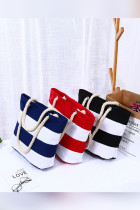 Striped Canvas Tote Bag MOQ 3pcs