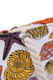 Starfish and Shell Print Canvas Tote Bag MOQ 3pcs