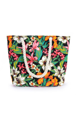Floral Print Canvas Tote Bag Unishe Wholesale MOQ 3pcs