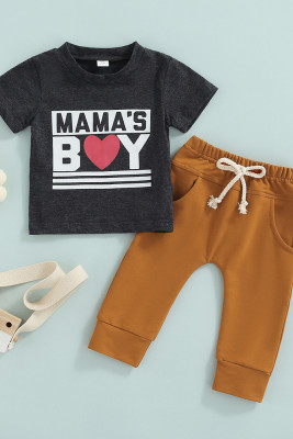 Mama's Boy Baby Boy Short Sleevs 2pcs Pant Set