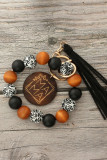 Mama Wooden Beads Tassel Key Ring MOQ 3pcs