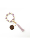 Mama Wooden Beads Tassel Key Ring MOQ 3pcs