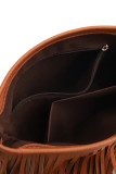 PU Leather Sling Messenger Tassel Bag MOQ 3pcs