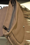 Suede Leather Tassel Saddle Bag MOQ 3pcs