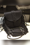 Suede Leather Tassel Saddle Bag MOQ 3pcs