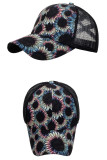 Gradient SunFlower Print Baseball Hat MOQ 3pcs