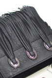 PU Leather Tassel Messenger Crossbody Bag MOQ 3pcs