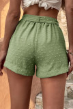 Green High Waist Elastic Shorts Unishe Wholesale