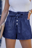 Denim Elastic Waist Pocket Jeans Short Unishe Wholesale