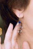 Leaf Bluestone Bead Earrings MOQ 5PCs