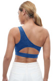 One Shoulder Back Hollow Out Yoga Crop Top Unishe Wholesale
