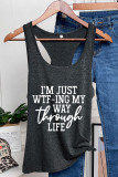 WTFing My Way Through Life Graphic Tank Unishe Wholesale