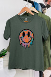 Retro Melting Tie Dye Smiley Face Graphic T-Shirt Unishe Wholesale