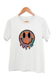 Retro Melting Tie Dye Smiley Face Graphic T-Shirt Unishe Wholesale
