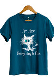 It's Fine I'm Fine Everything Is Fine Shirt, Funny Cat Shirt Unishe Wholesale