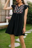 Black Loose Mini Dress Unishe Wholesale