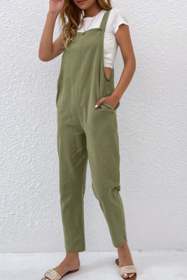 Solid Color Pocket Jumpsuit Unishe Wholesale