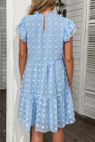 Swiss Dot Ruffle Patchwork Dress Unishe Wholesale