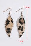Hairy Leopard Leaf Shape Earrings MOQ 5pcs