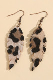 Hairy Leopard Leaf Shape Earrings MOQ 5pcs
