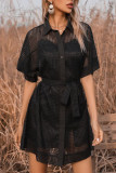 Black Mesh Sheer Dress Unishe Wholesale