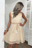 Chiffon Snow Drawstring Sleeveless Dress Unishe Wholesale