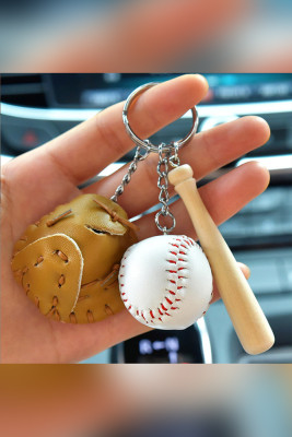 Baseball 3pcs Set Keychain MOQ 5pcs