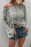 Plain Hollow Out Sweater Unishe Wholesale