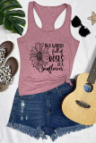 In the world full of roses be a sunflower,Inspirational Quotes, Sunflower Tank Top Unishe Wholesale