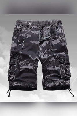Camouflage Elastic Waist Drawstring Men's Shorts Unishe Wholesale