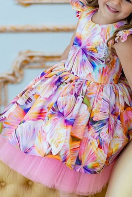 Girls Flower Dress WIth BowKnot Unishe Wholesale