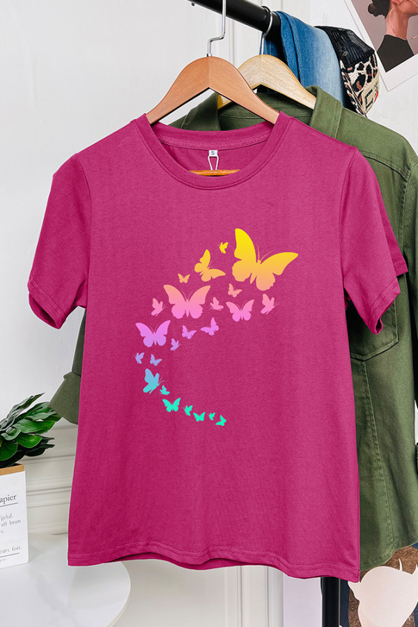 Flying Butterflies Graphic T-Shirt Unishe Wholesale