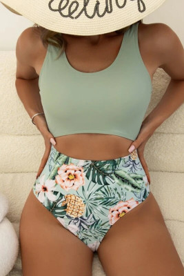 Floral One-piece Halter Swimsuit Bikini Unishe Wholesale