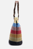 Multicolor Block Canvas Tote Bag MOQ 3pcs