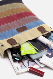 Multicolor Block Canvas Tote Bag MOQ 3pcs