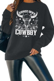 Simmer Down Cowboy ，Western, Cowgirl ,Rodeo, Cowboy,Western  Pullover Longsleeve Sweatshirt Unishe Wholesale