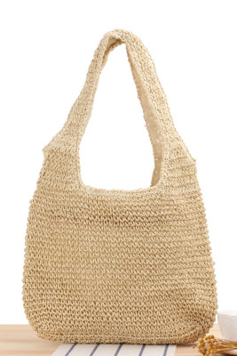 Straw Crochet Zipper Beach Tote Bag MOQ 3pcs