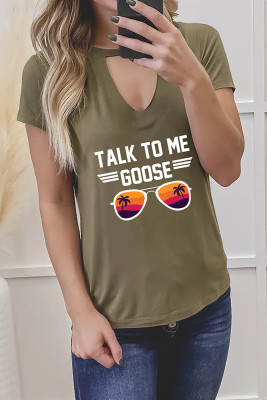 Talk To Me Goose Graphic Tees for Women UNISHE Wholesale Short Sleeve T shirts Top