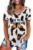 Talk To Me Goose Casual Loose Short Sleeve T-shirt  UNISHE Wholesale