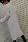 Plain Open Long Length Sweater Cardigans