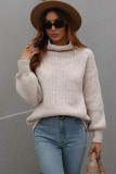 Plain Turtle Neck Pullover Sweaters