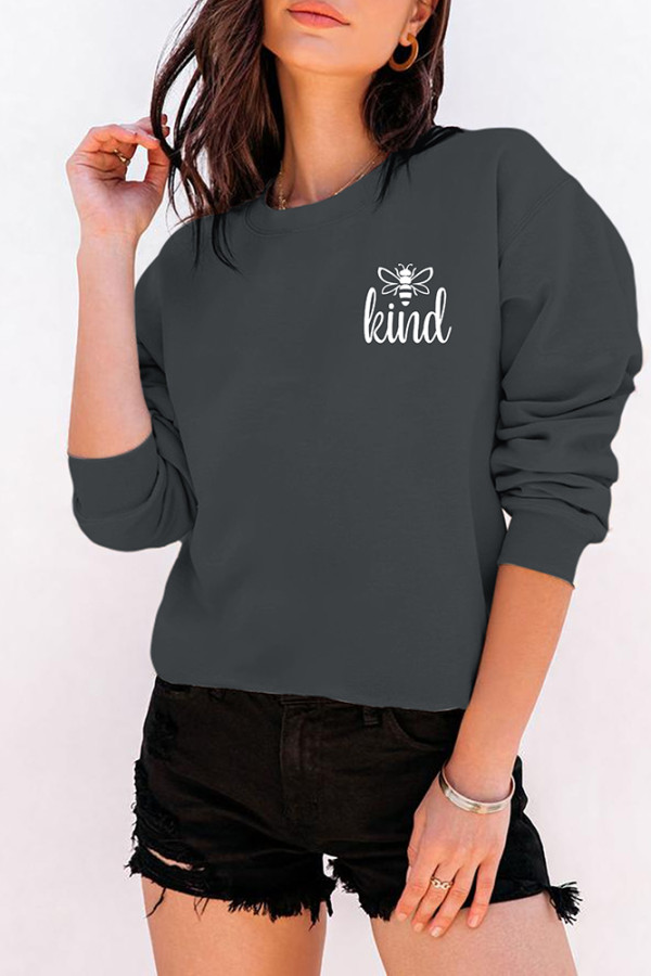 Bee Kind，Kindness，Be Kind  Long Sleeve Sweatshirts Women UNISHE Wholesale