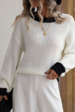 Plain Round Neck Knit Pullover Sweaters
