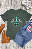 Cowhide Turquoise Thunderbird Graphic T-Shirt Unishe Wholesale