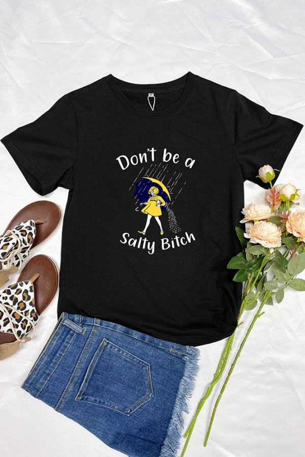 Dont be a salty bitch  Short Sleeve Graphic Tee Unishe Wholesale